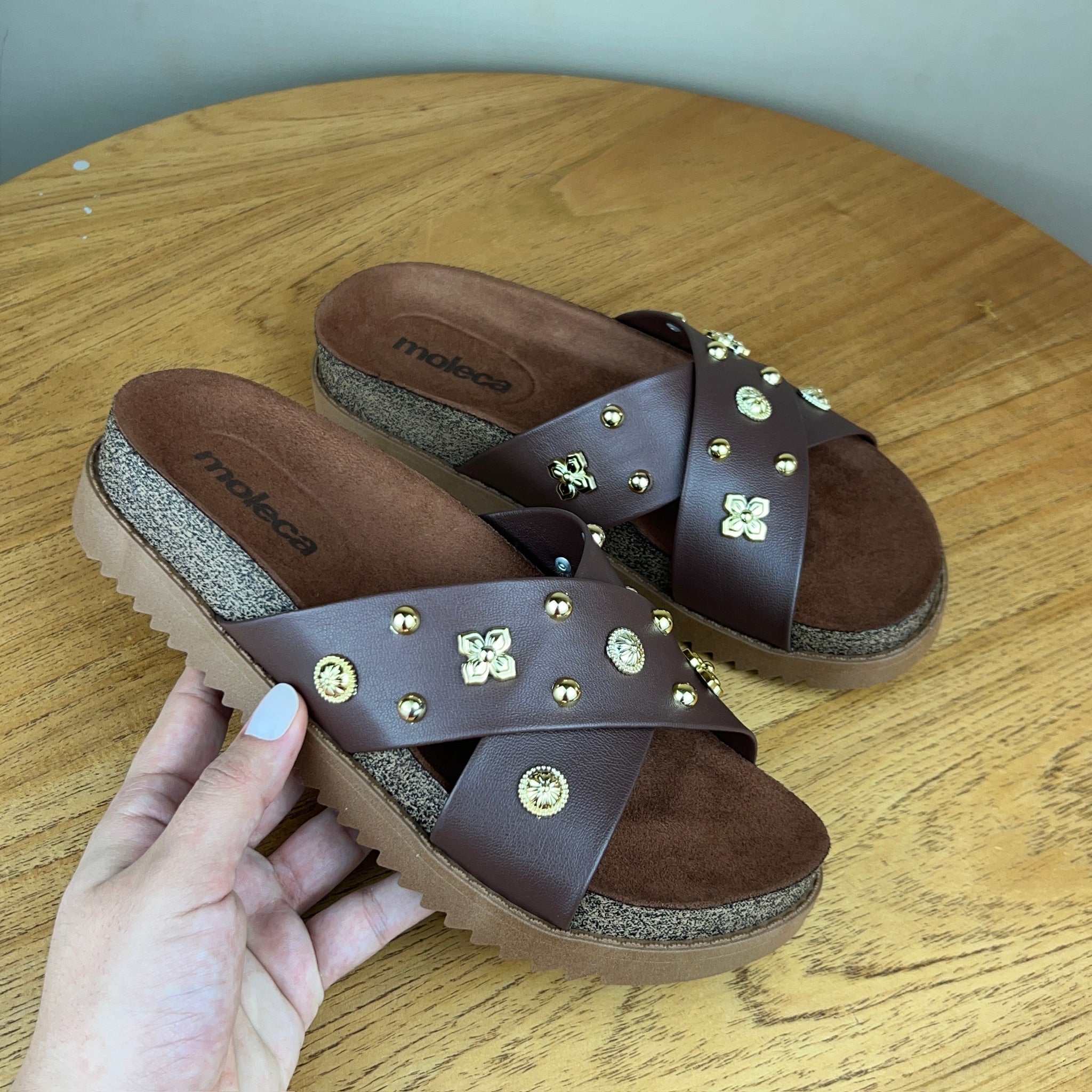 Papete Feminina Moleca Chocolate