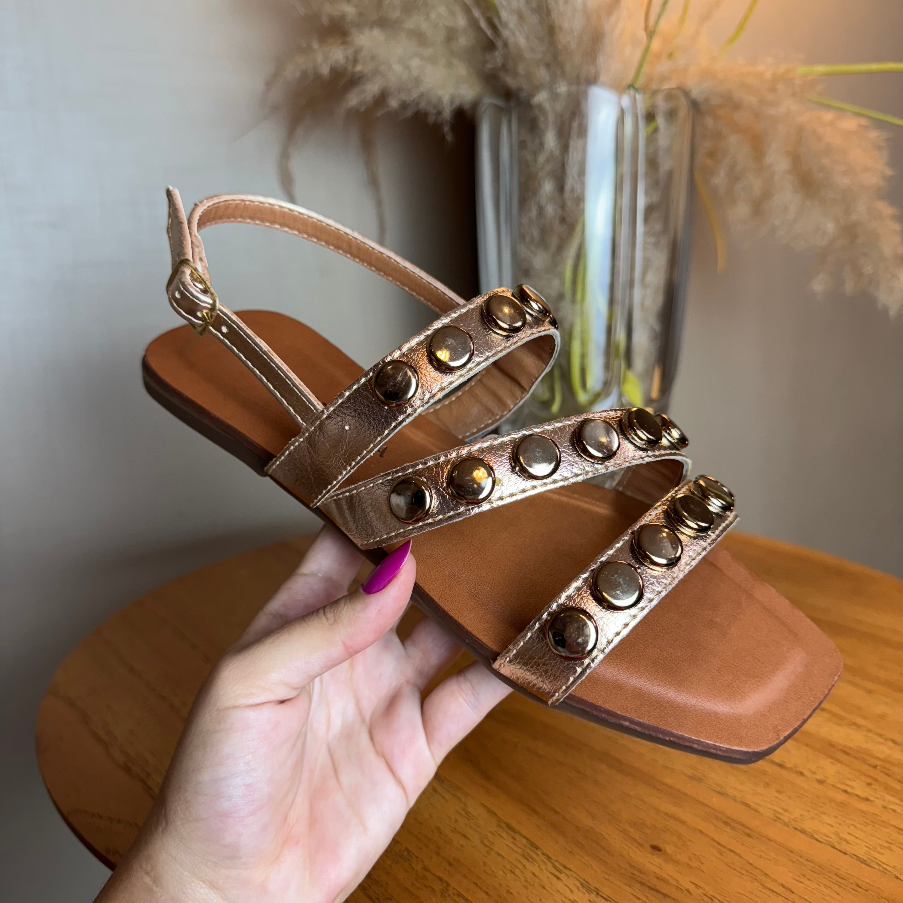 Rasteirinha Saltonela Bronze Metais