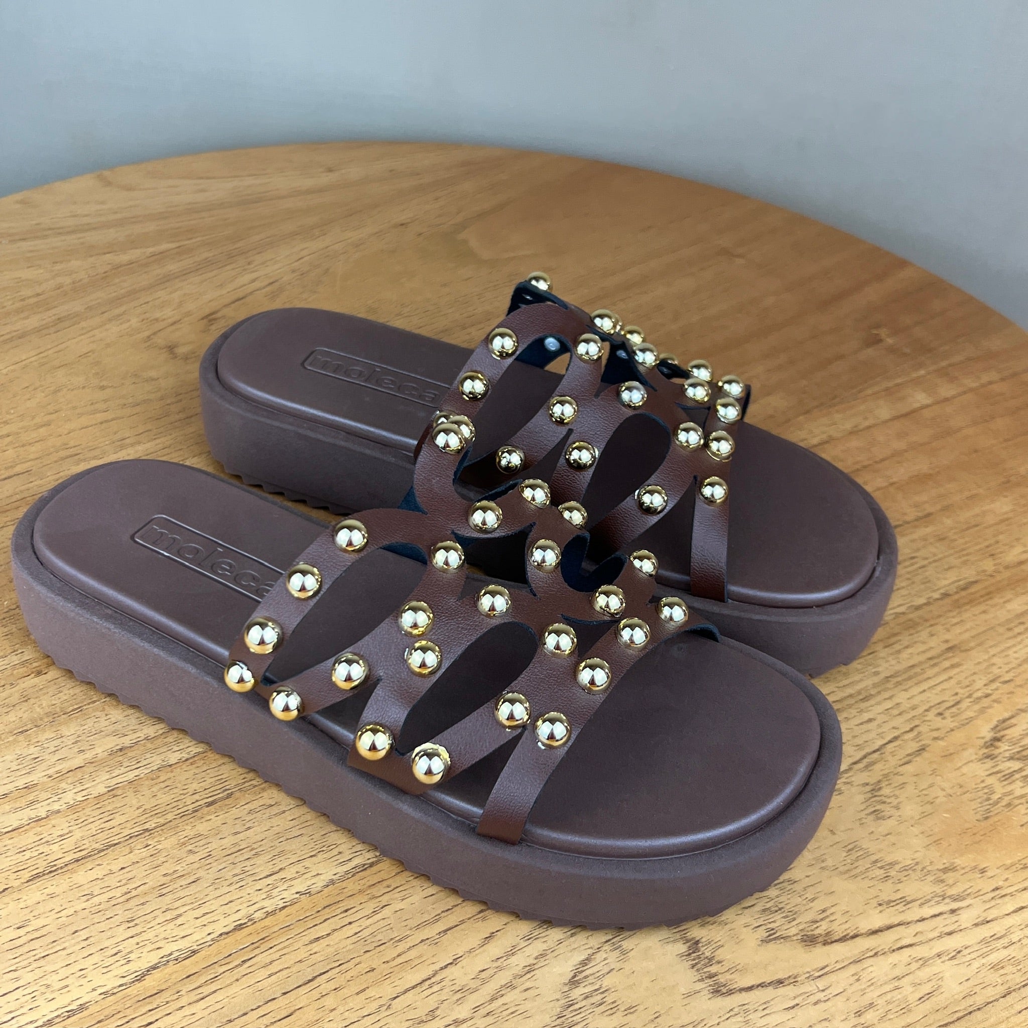 Papete Feminina Moleca Chocolate com Strass