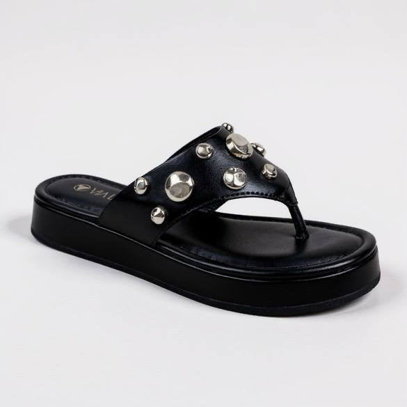 Tamanco Feminino Via Uno Couro Preto