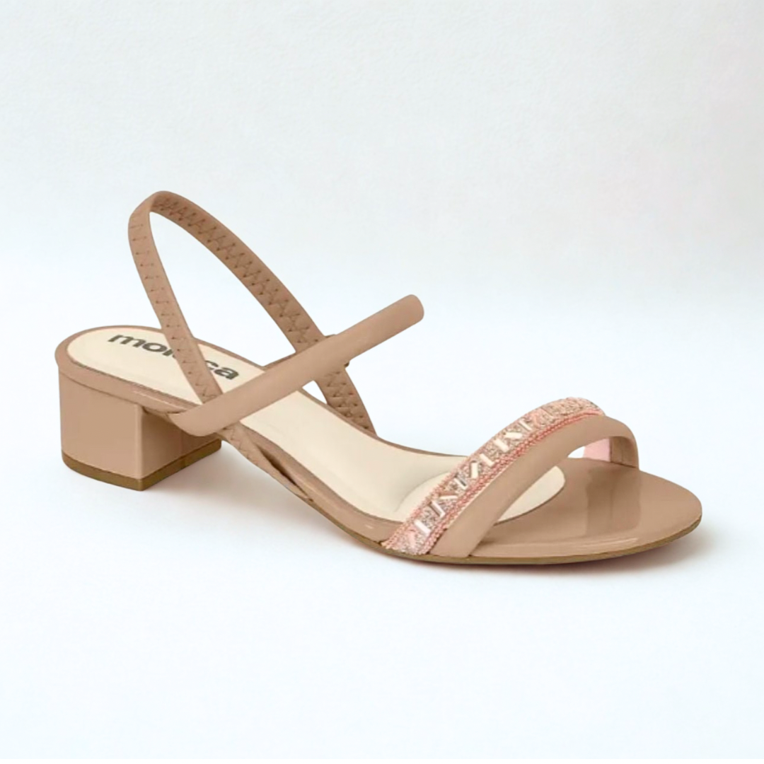 Sandalia Moleca Nude Creme