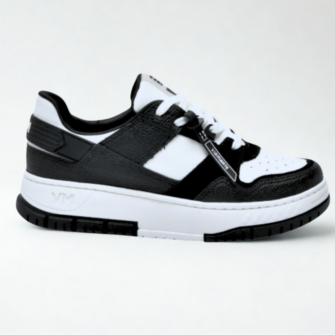 Tênis Feminino Via Marte Branco e Preto