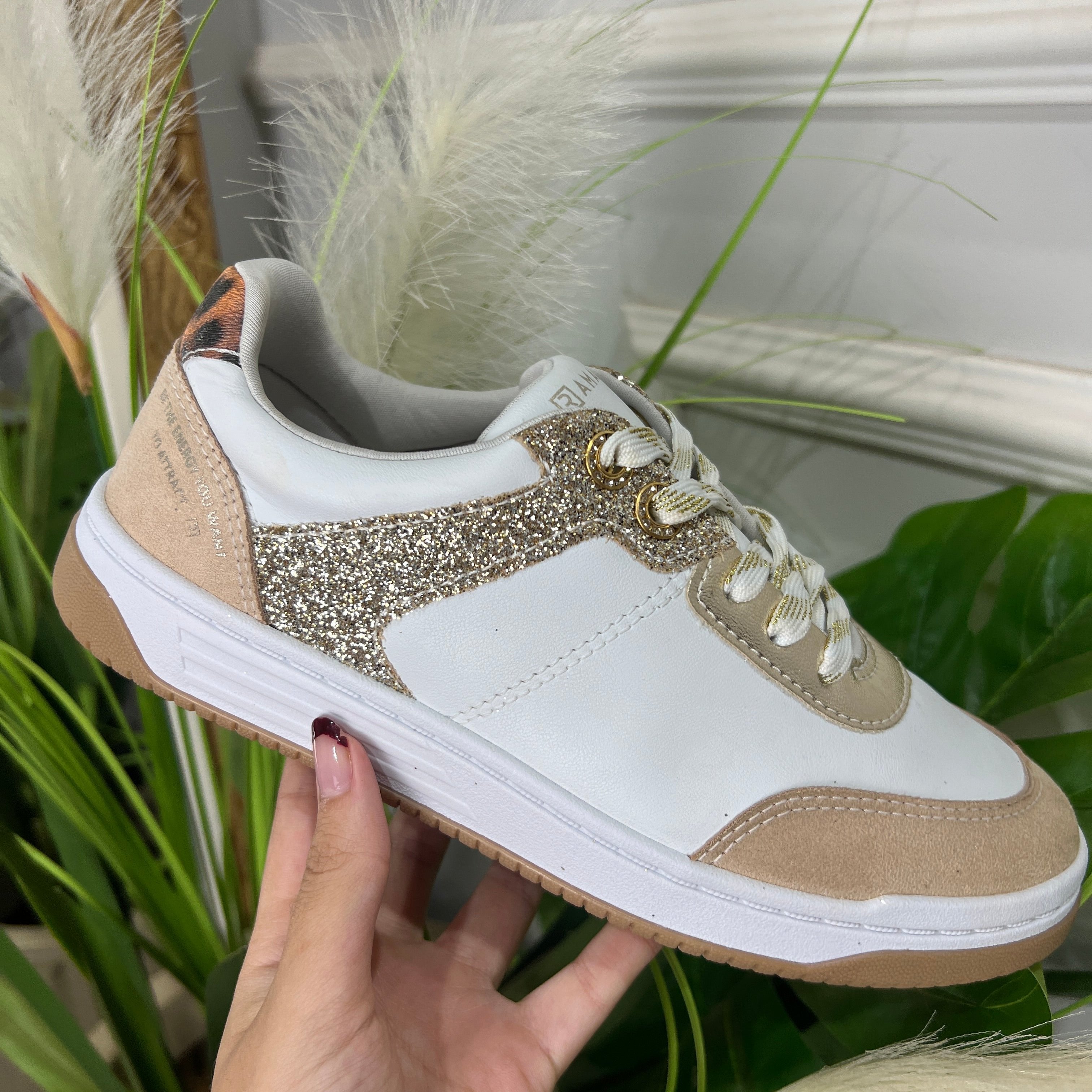 Tênis Feminino Casual Ramarim Branco/bege