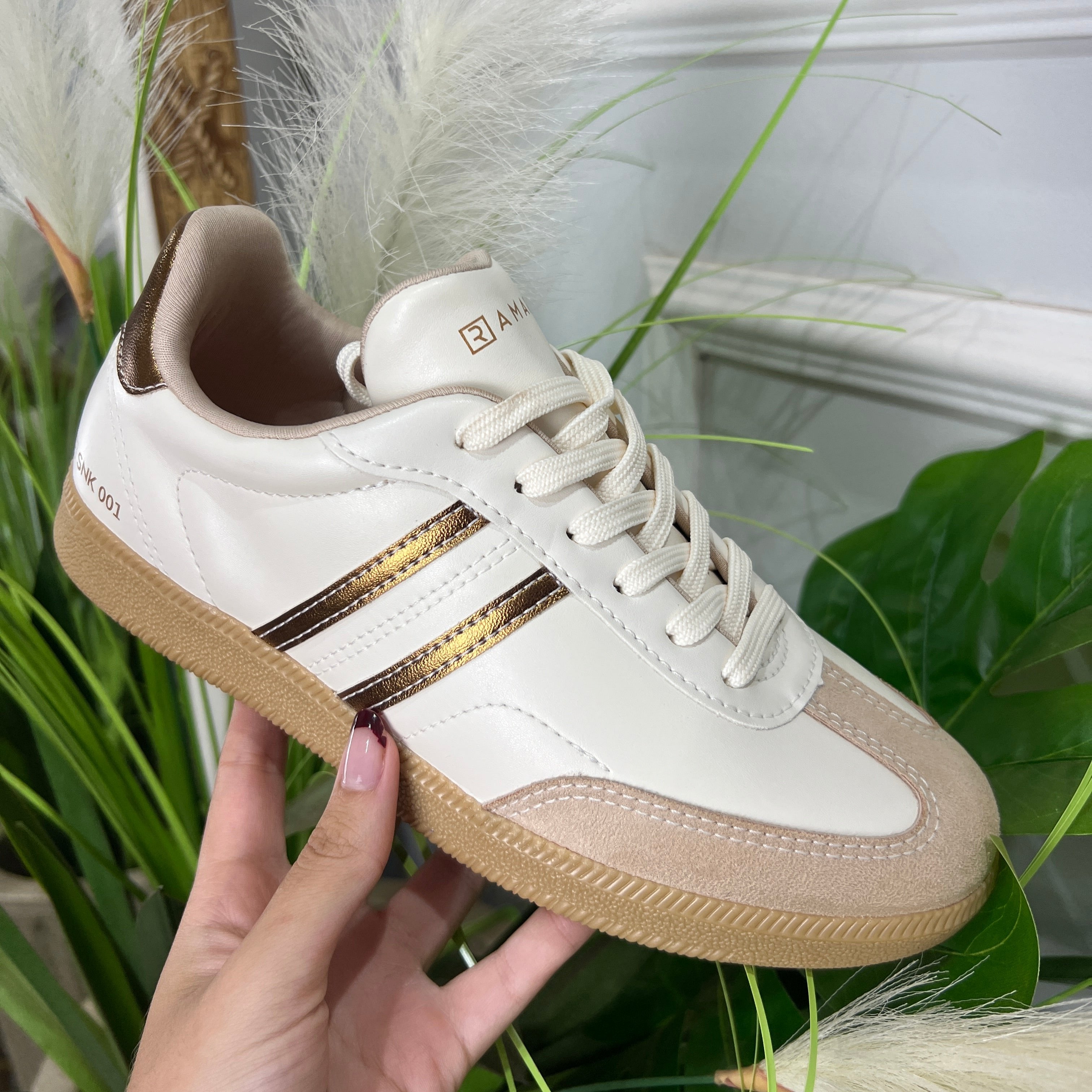 Tênis Feminino Casual Ramarim Branco/bege