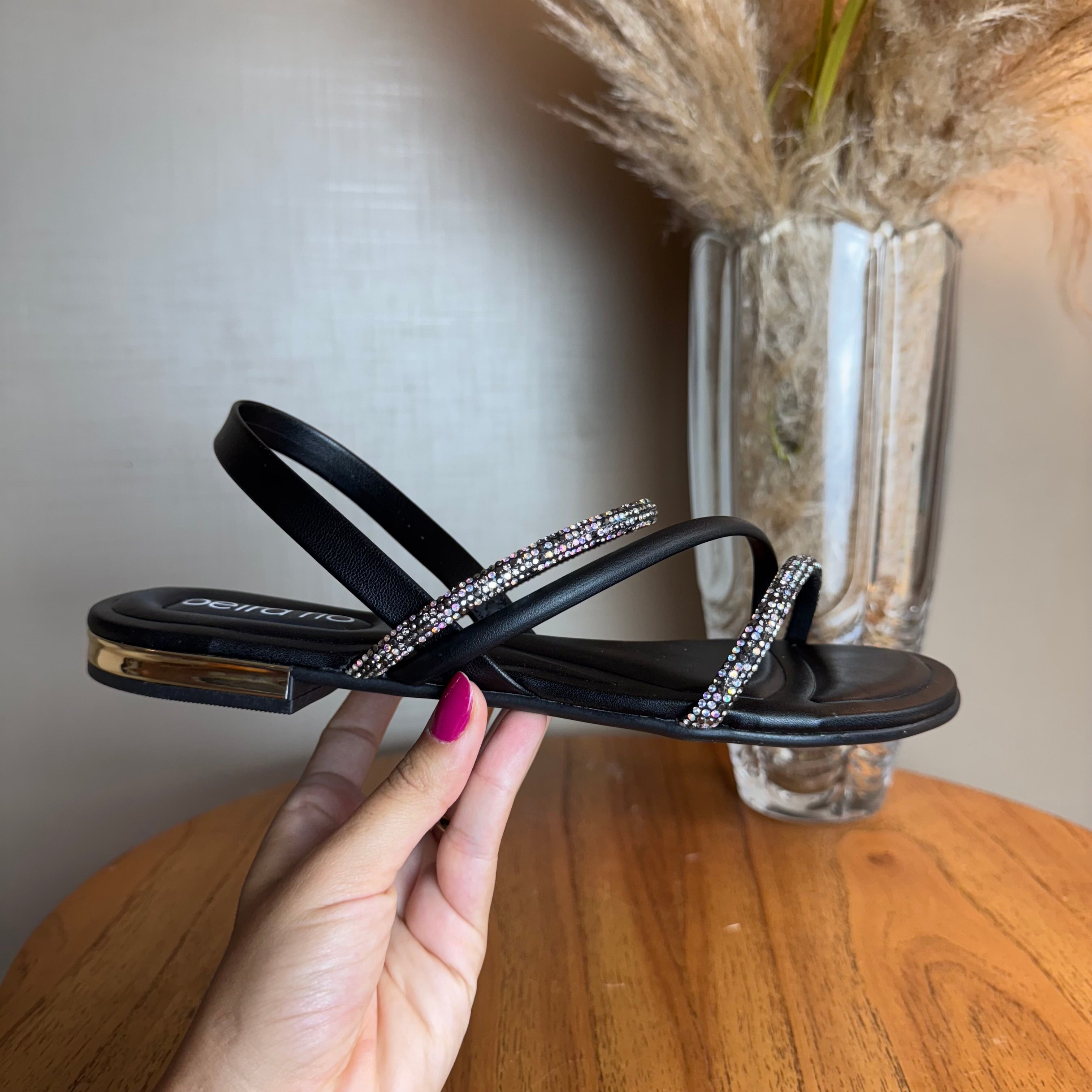 Rasteirinha Beira Rio Preta Preta