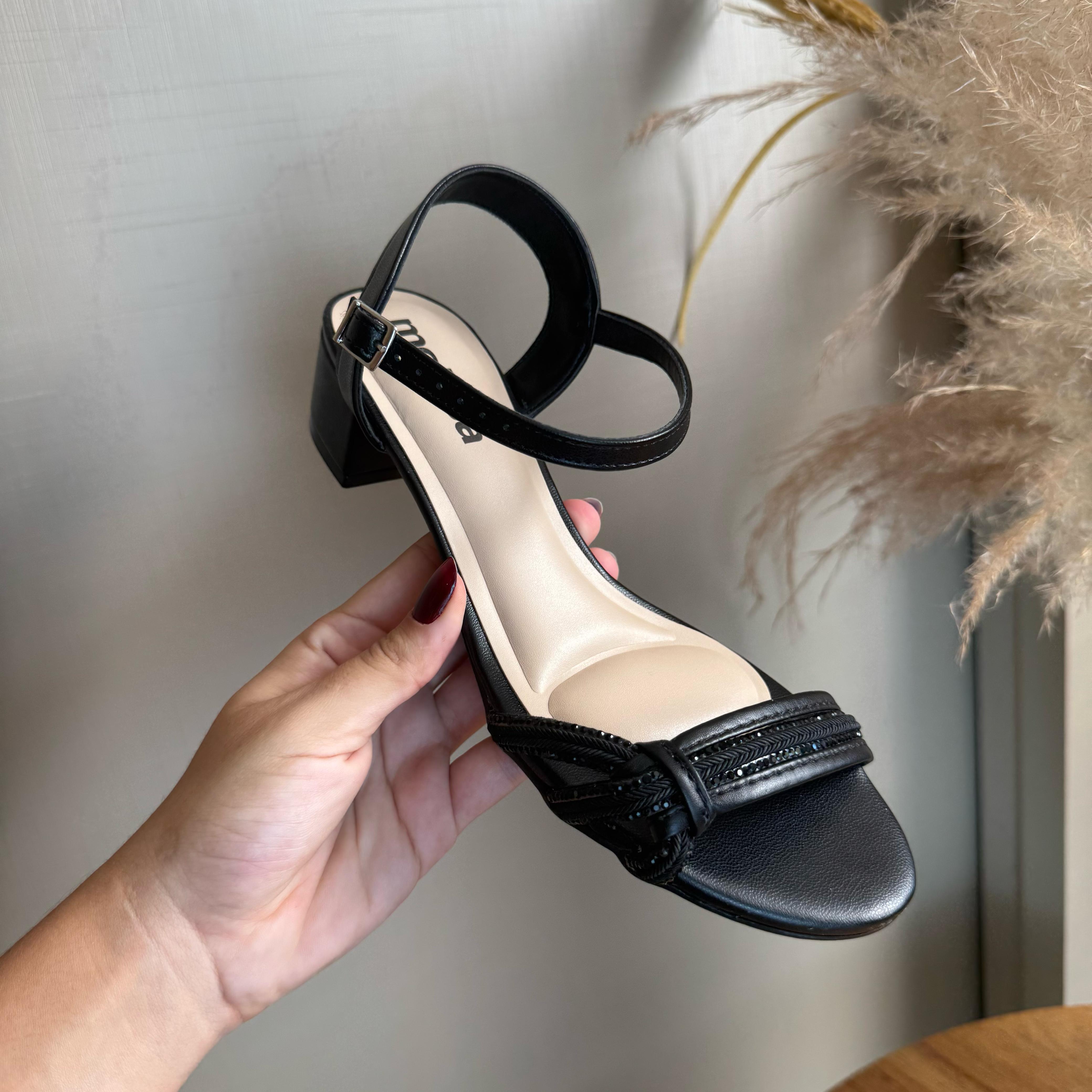 Sandalia Moleca Preto Preto