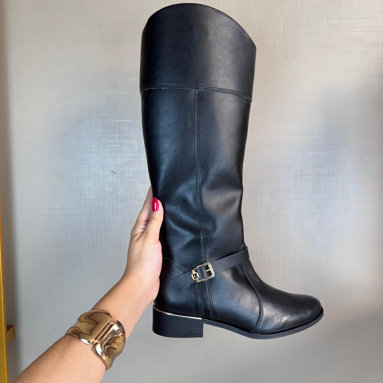 Bota Cano Longo Ramarim Preto Fivela