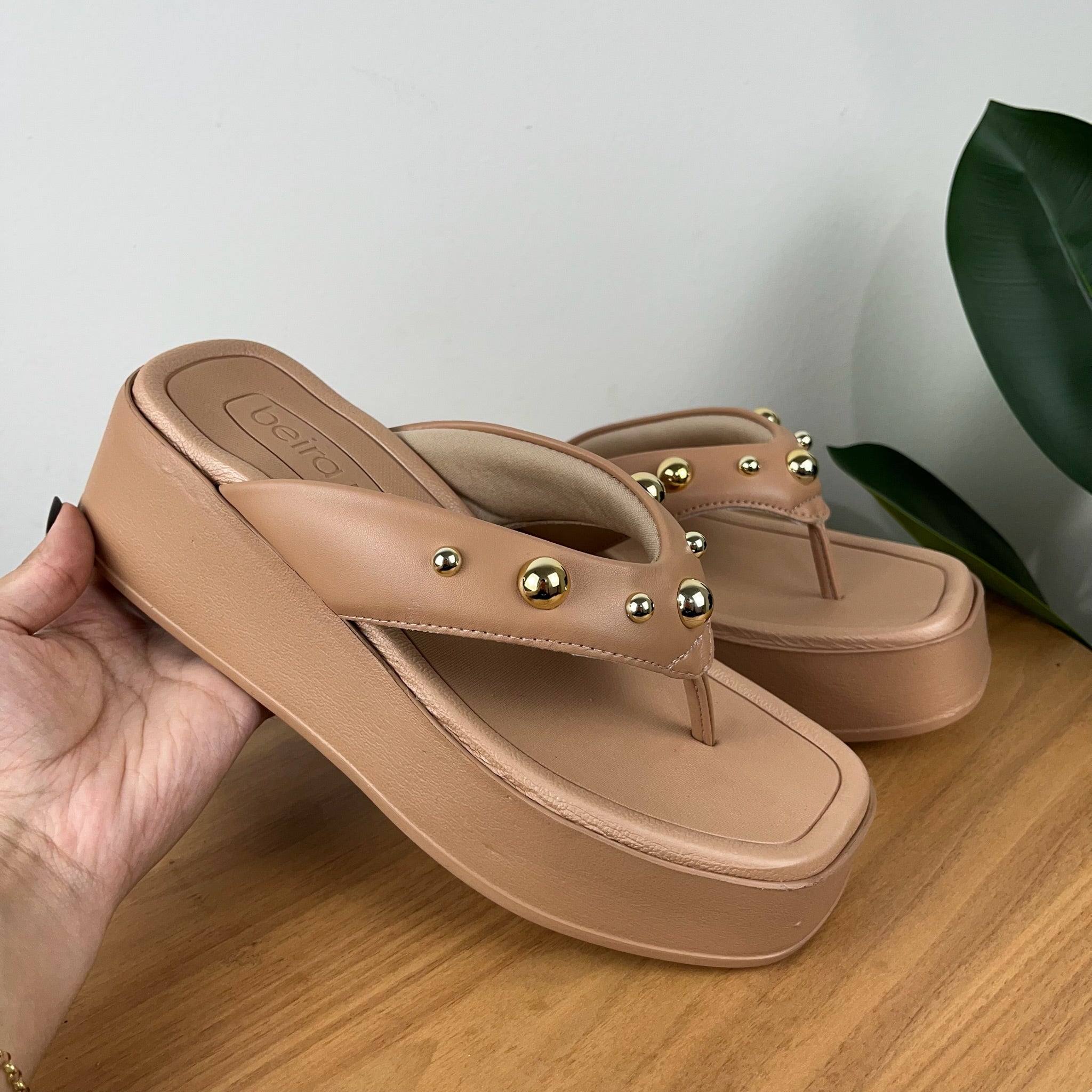Tamanco Feminino Beira Rio Nude Nude