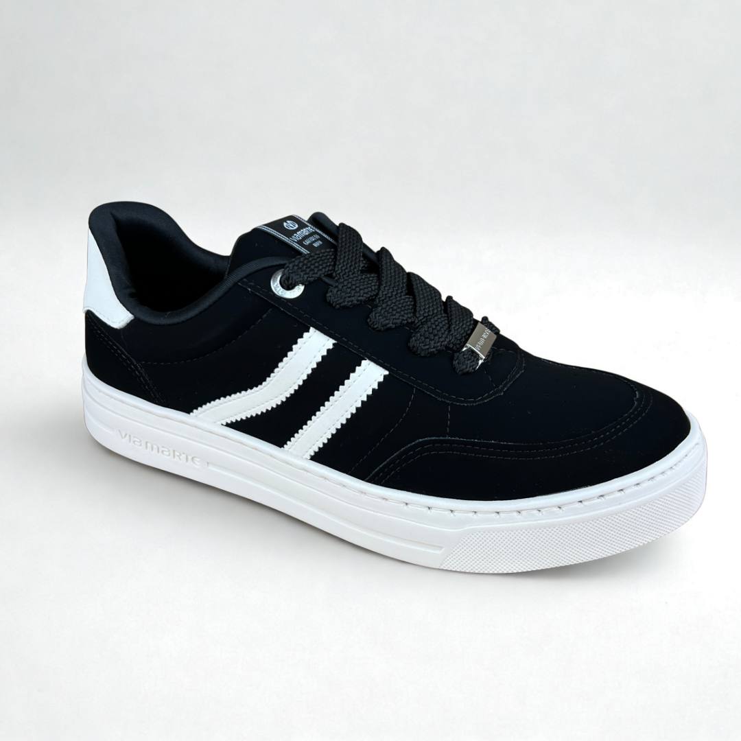 Tenis Feminino Via Marte Casual Estilo E Conforto Preto