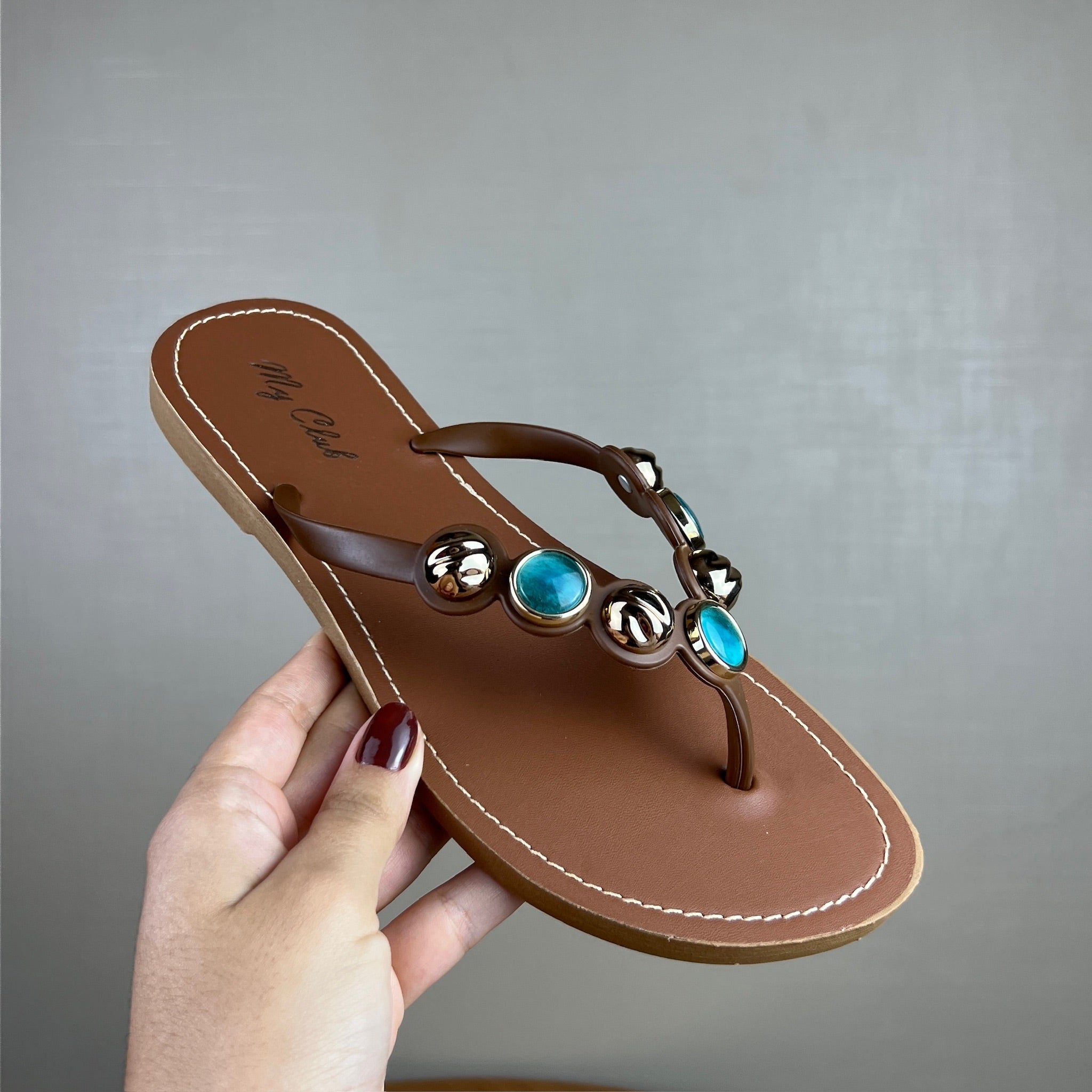 Chinelo Feminino A.b Marrom Café Cafe