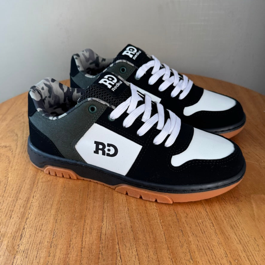 Tênis Casual Masculino Redikal Preto Com Branco Branco