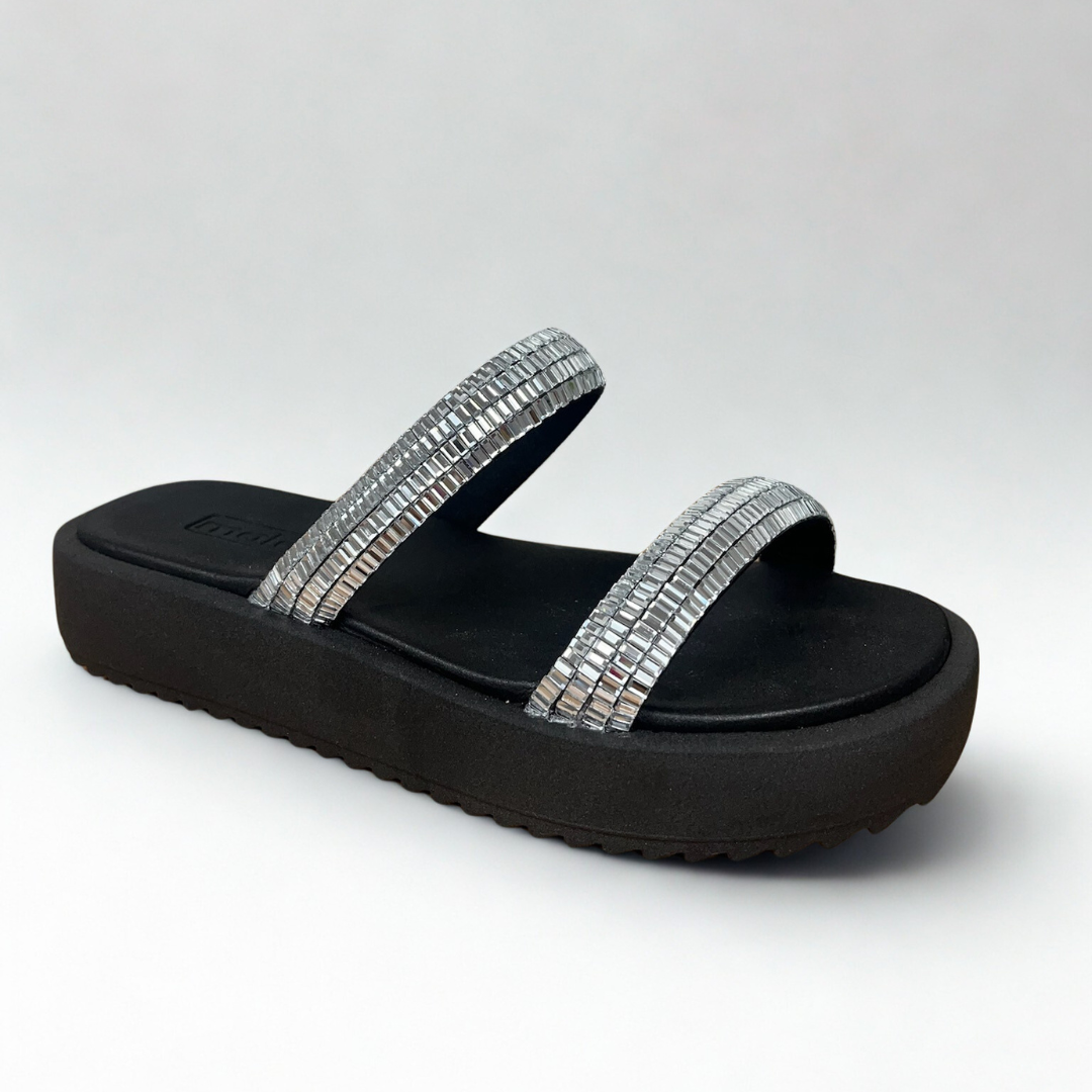 Papete Moleca Duas Tiras Preta