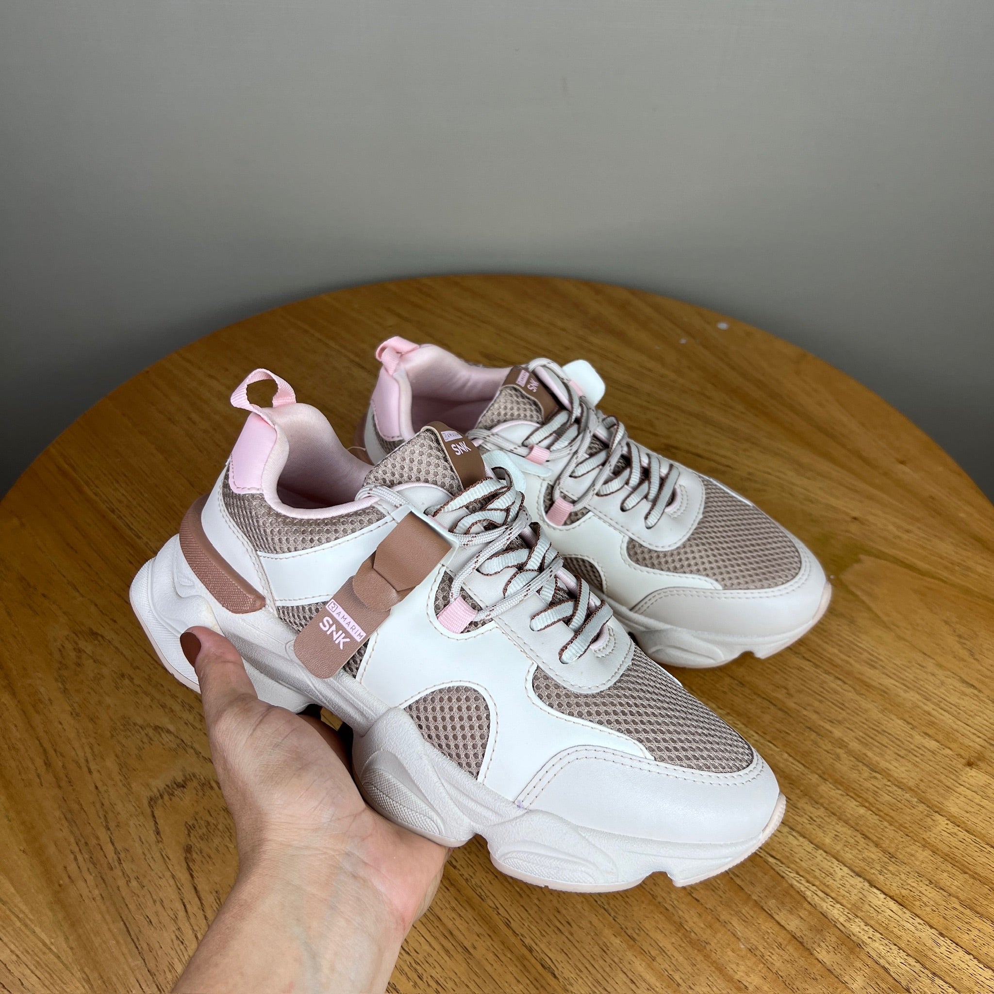 Tenis Feminino Ramarim Rosa Com Marrom Marrom