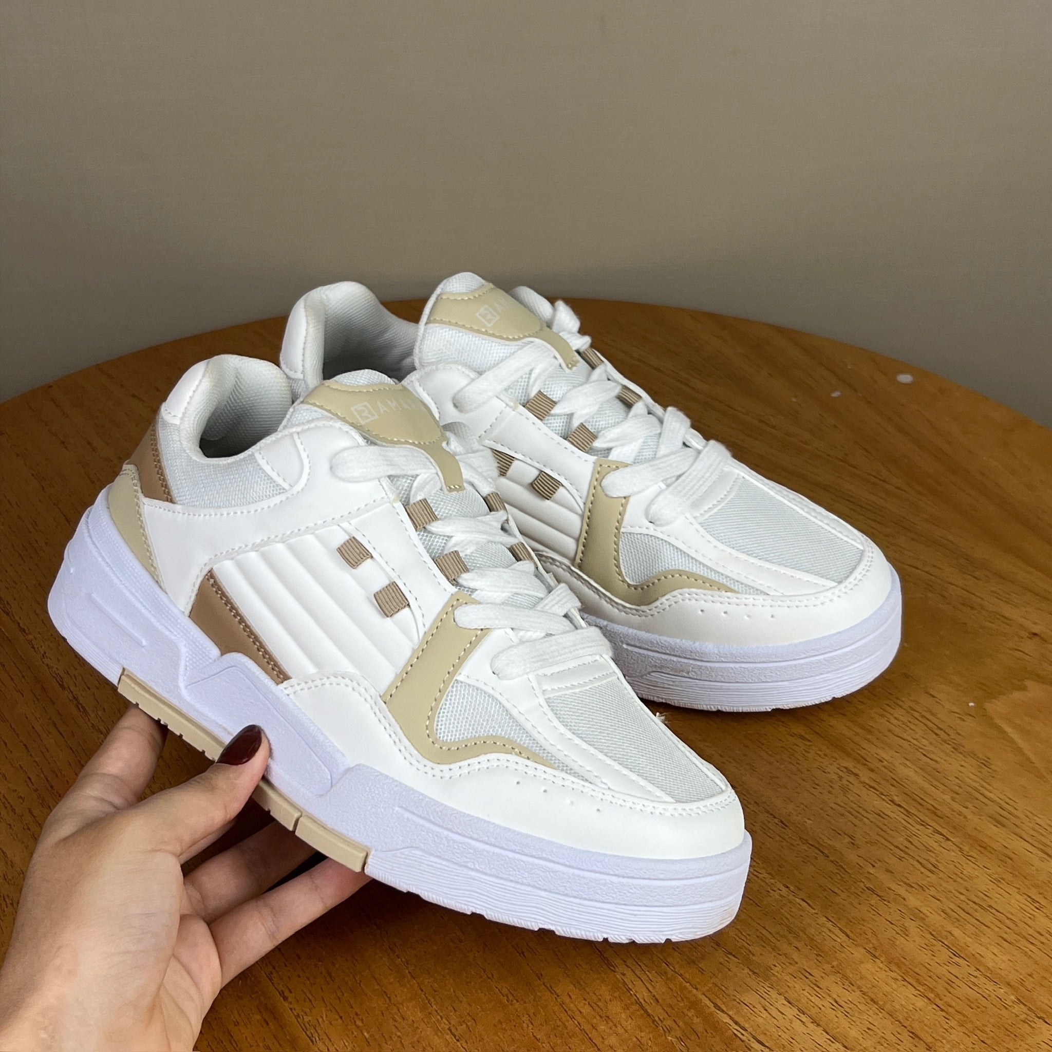 Tenis Feminino Ramarim Off White Com Bege Branco