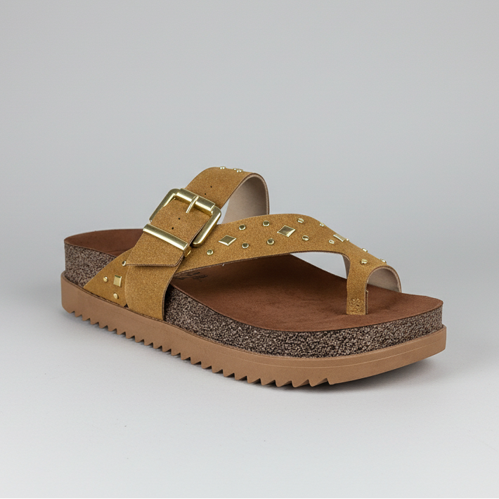 Papete Feminina Moleca Caramelo Detalhes