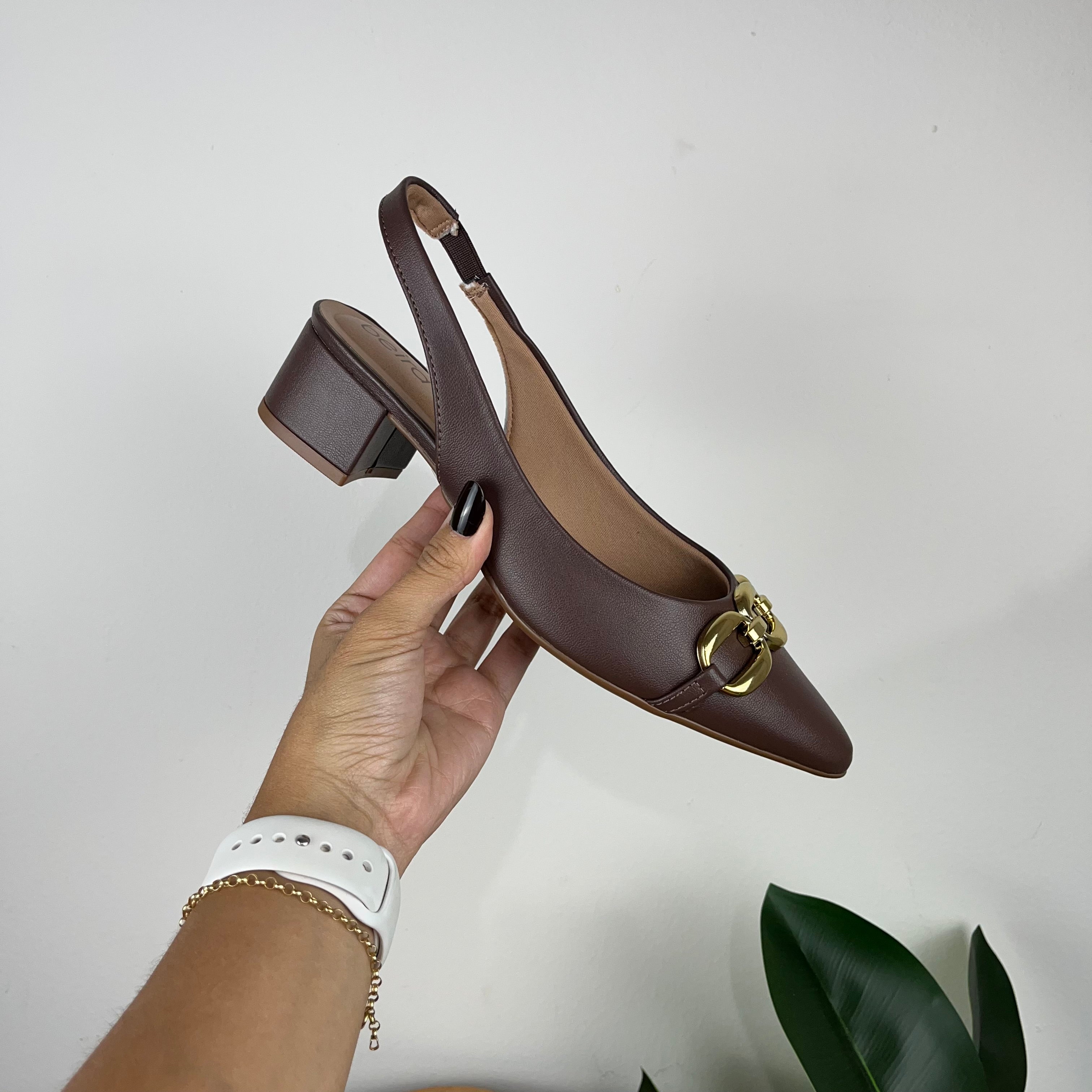 Sandália Scarpin Beira Rio Marrom Café