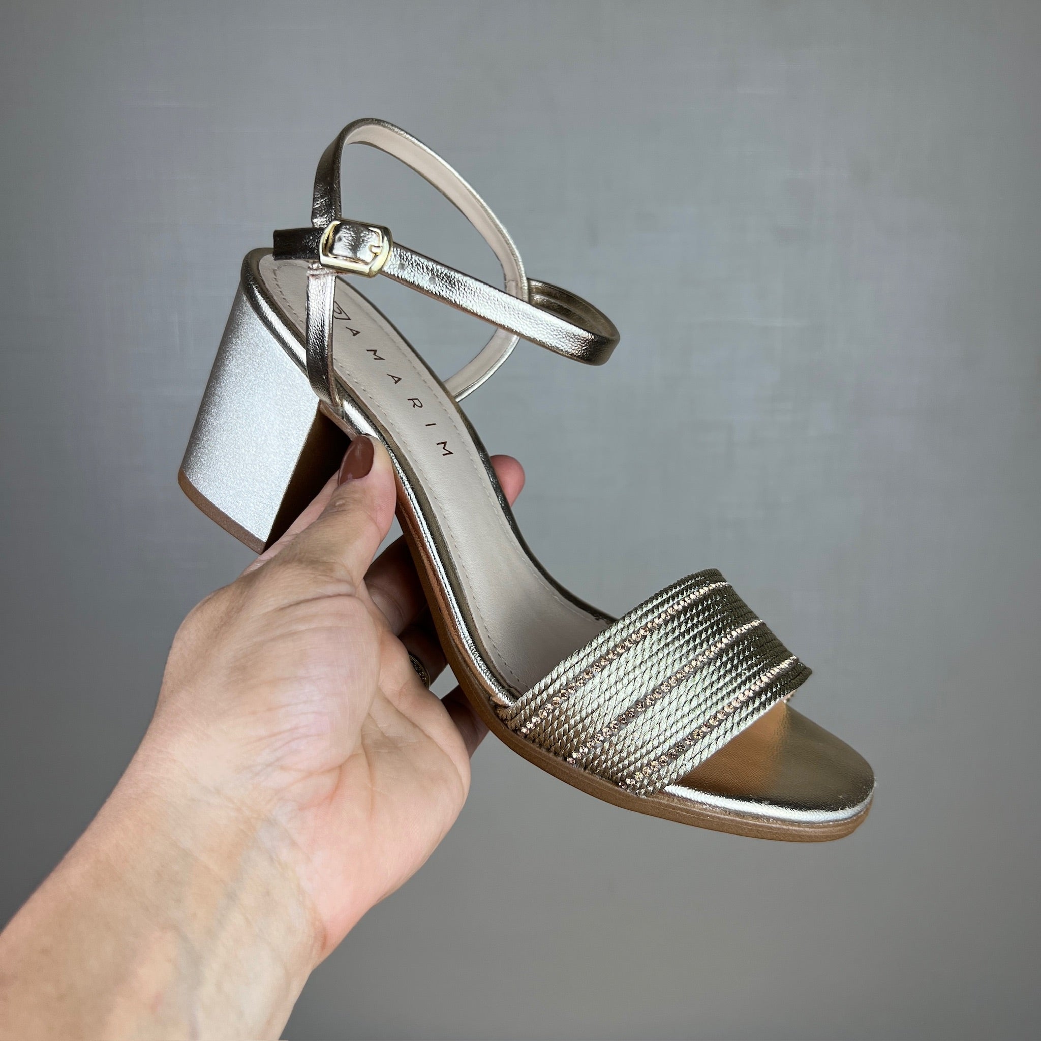 Sandalia Feminina Ramarim Dourado Dourada