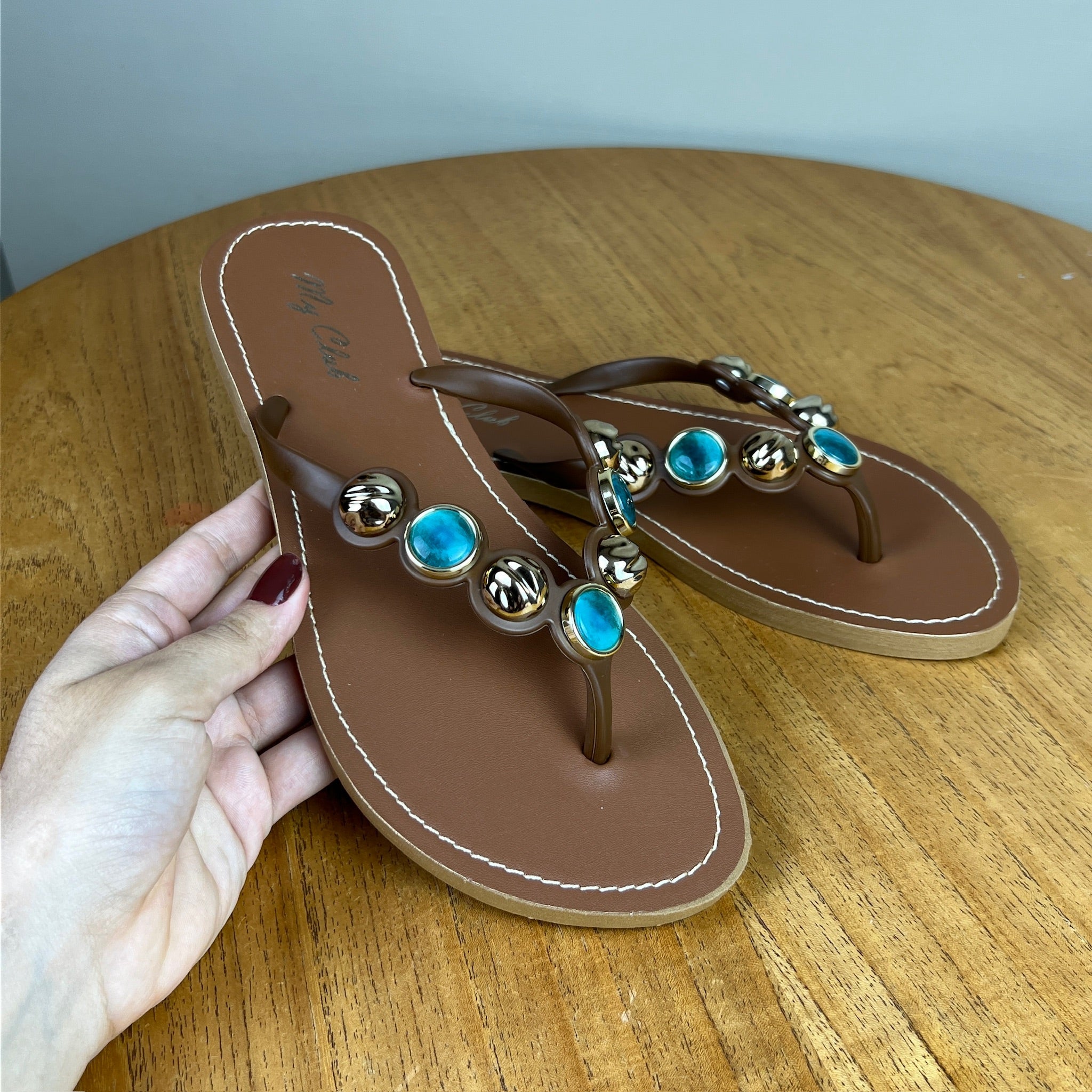 Chinelo Feminino A.b Marrom Café Cafe