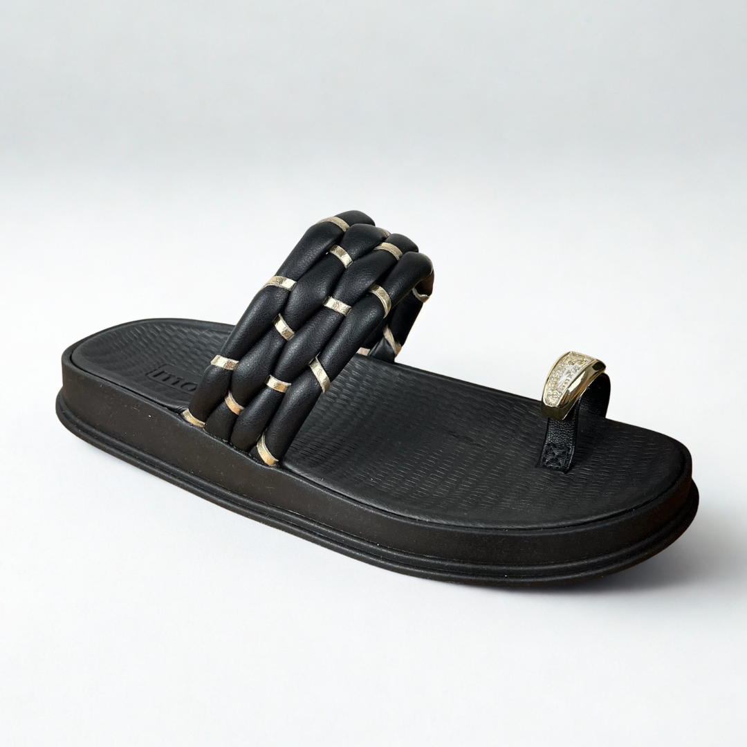 Papete Feminina Moleca Preta