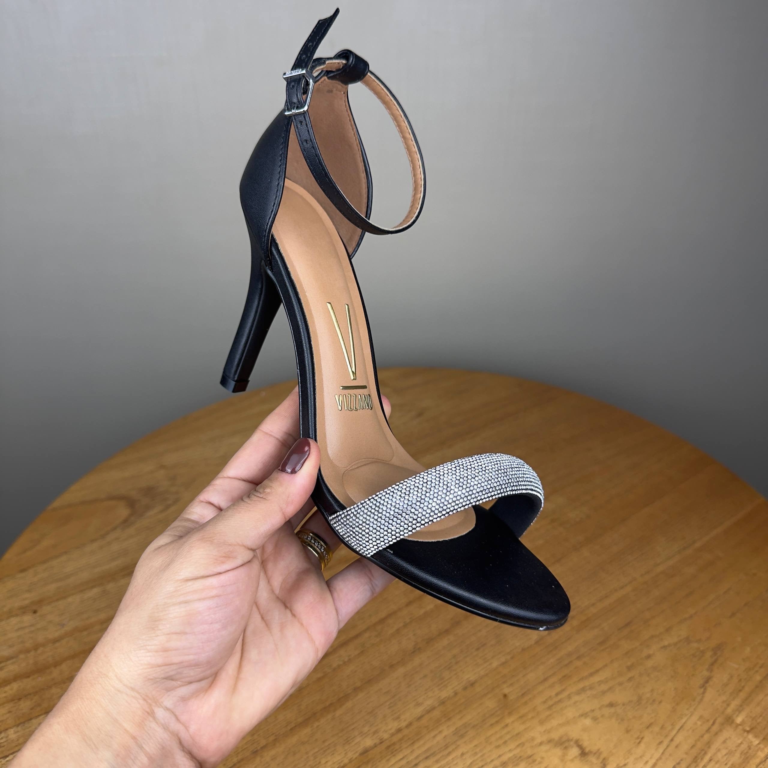 Sandália Feminina Vizzano Preto Com Prata
