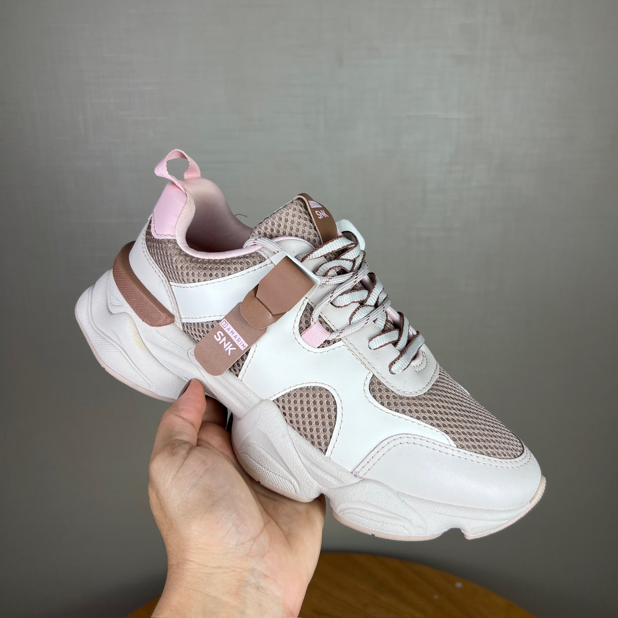 Tenis Feminino Ramarim Rosa Com Marrom Marrom