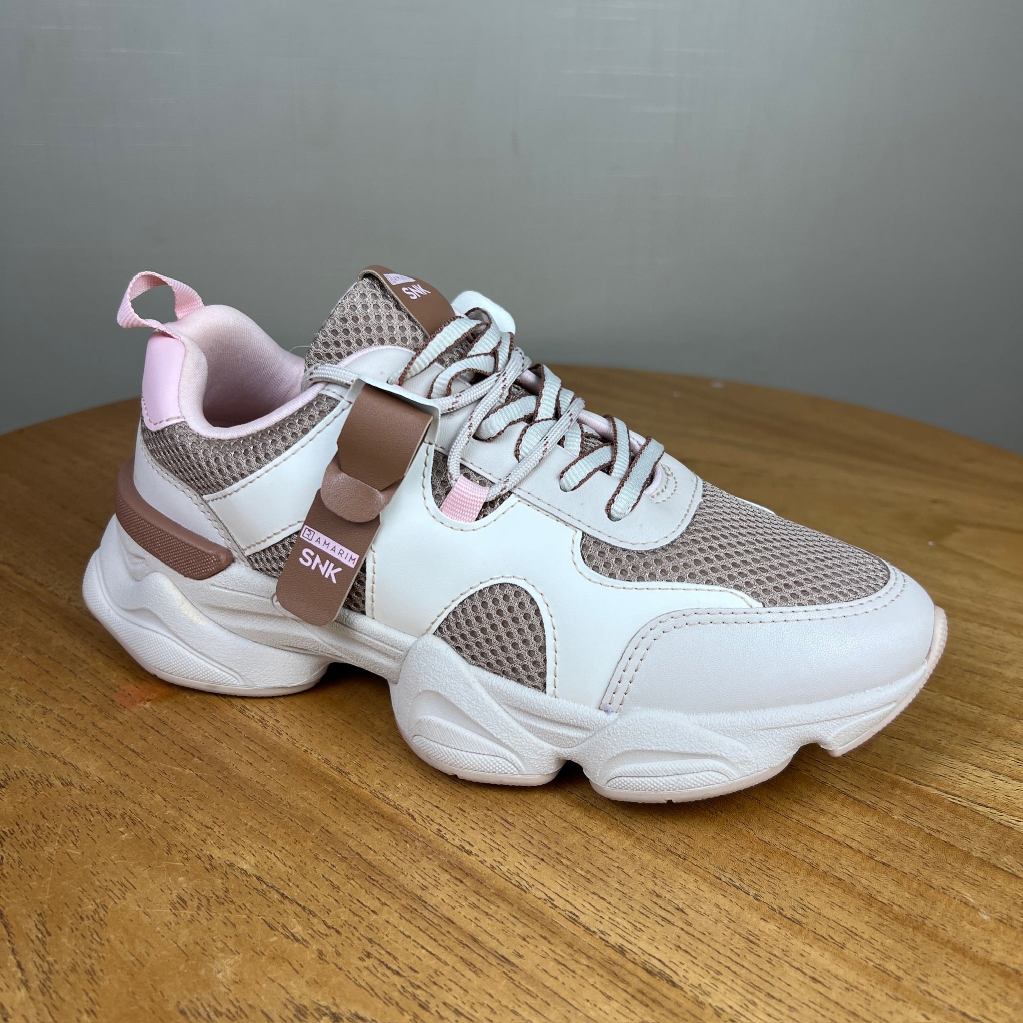 Tenis Feminino Ramarim Rosa Com Marrom Marrom