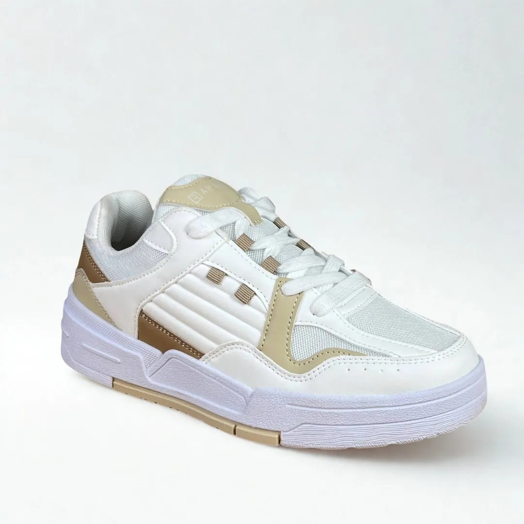Tenis Feminino Ramarim Off White Com Bege Branco