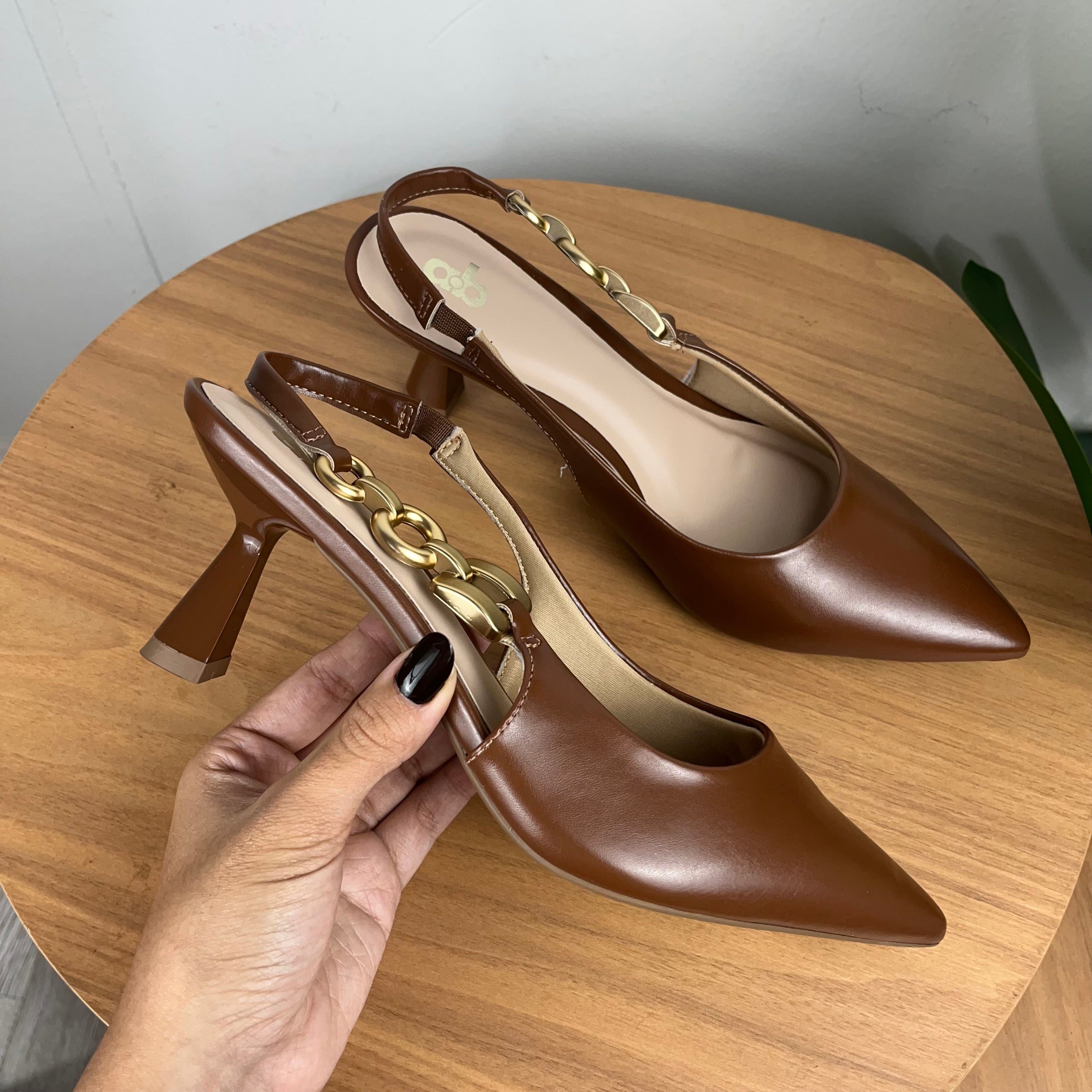 Sandália Scarpin Feminino A.b Caramelo Marrom