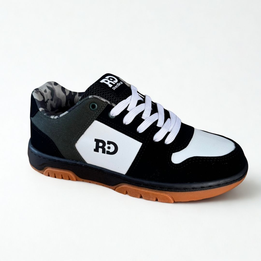 Tênis Casual Masculino Redikal Preto Com Branco Branco
