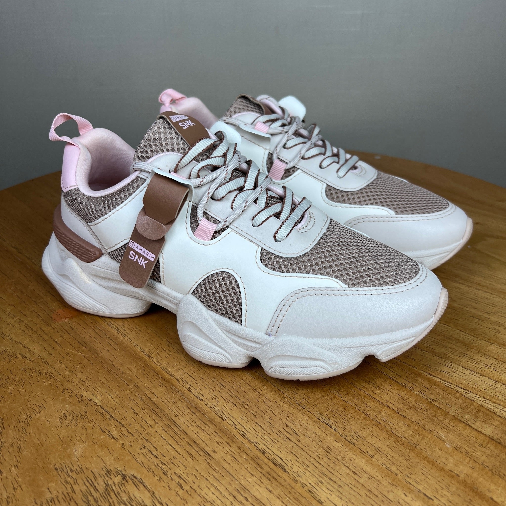 Tenis Feminino Ramarim Rosa Com Marrom Marrom
