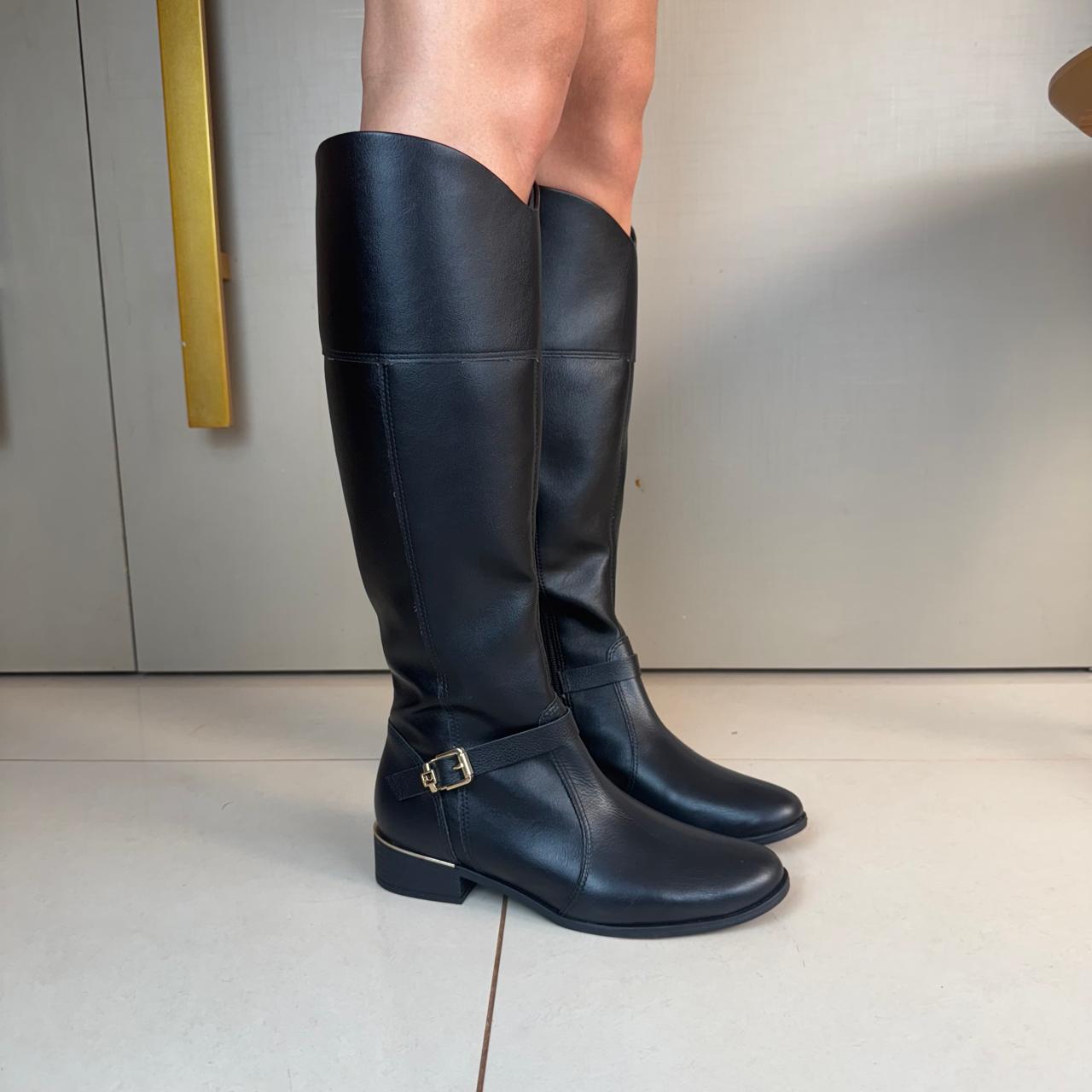 Bota Cano Longo Ramarim Preto Fivela